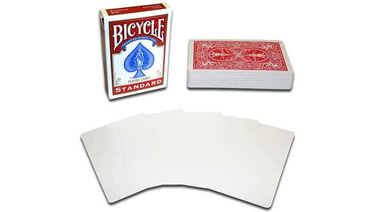 Magnetic Card Bicycle Cards (2 Per Package) Blank Face Red by Chazpro Trick