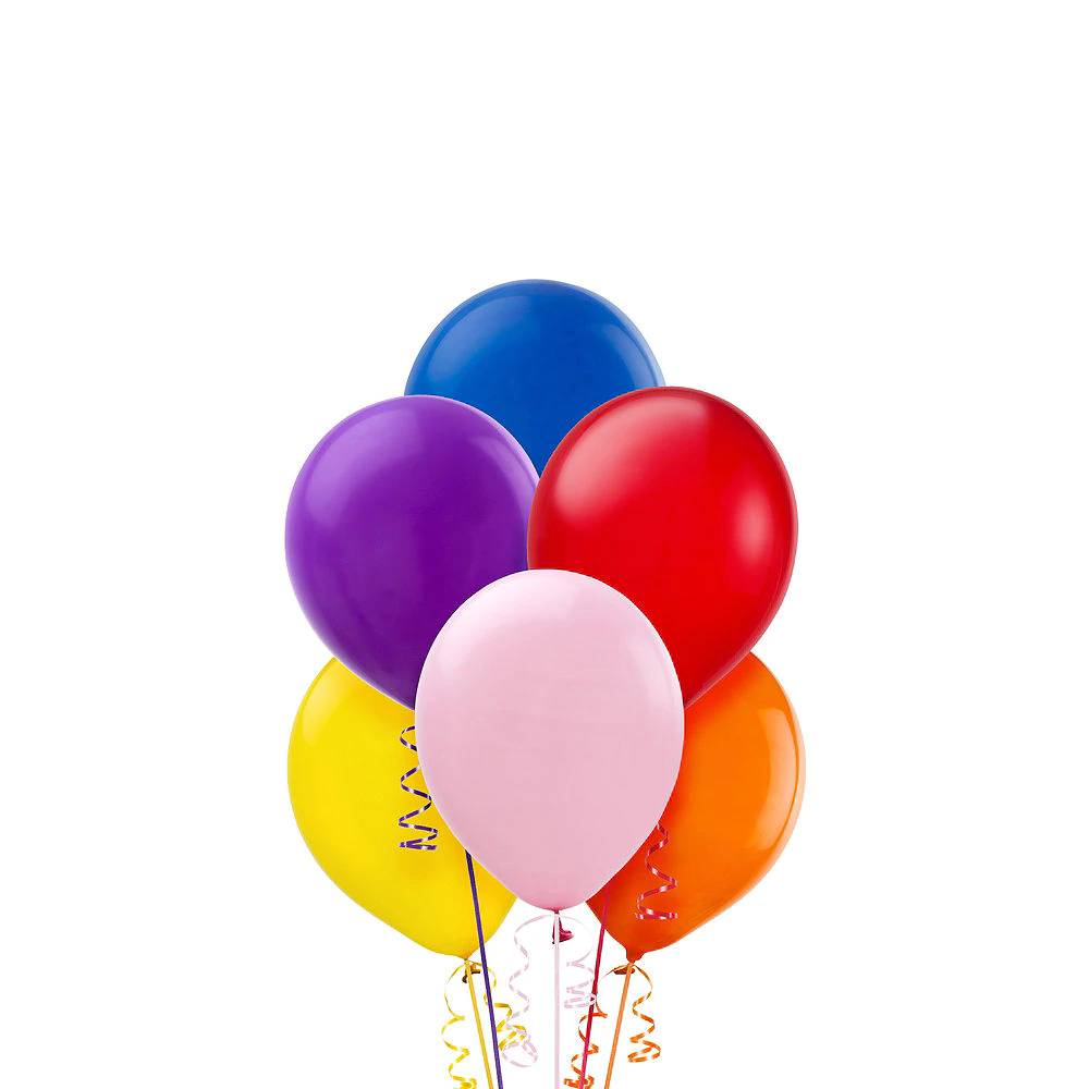 Assorted Color Balloons 5 inch round (Bag of 50)