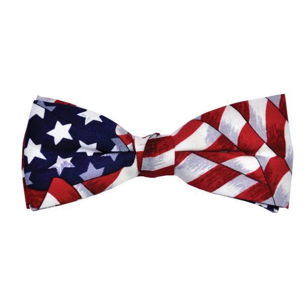 Red White and Blue Patriotic Bow Tie