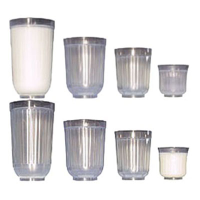 Diminishing Milk Glasses Set of 4 by Funtime