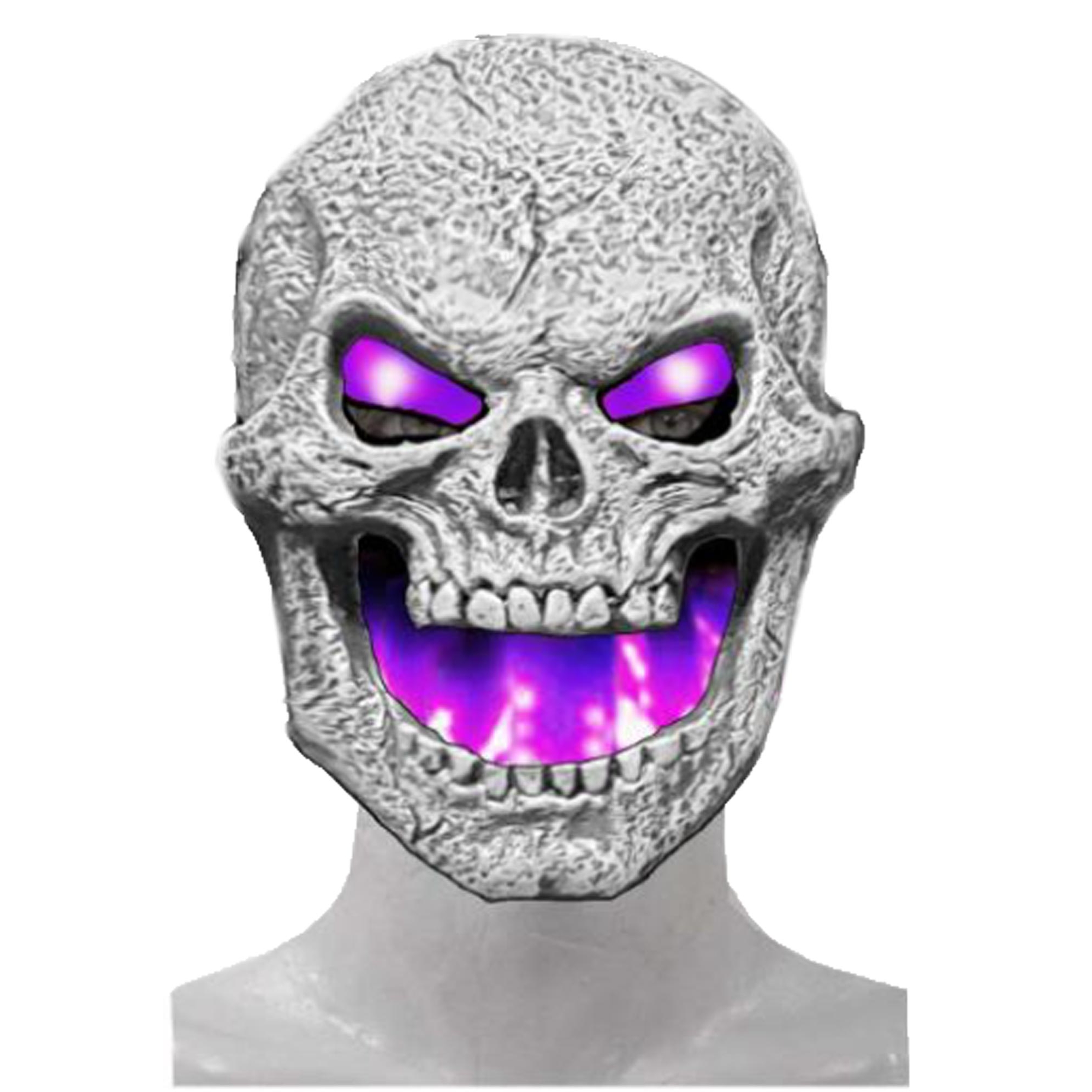 Flame Fiend Flaming Skull Mask Purple