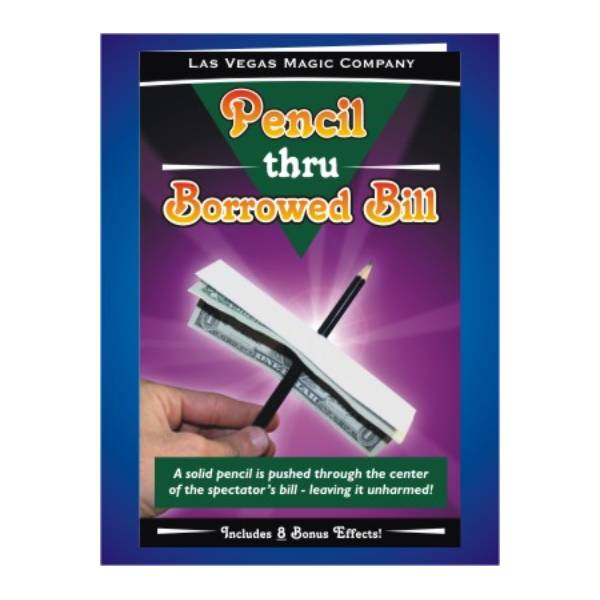 Pencil thru Borrowed Bill by Trickmaster