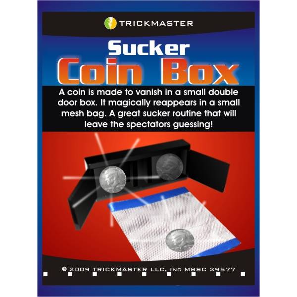 Sucker Coin Box with Mesh Coin Bag by Trickmaster