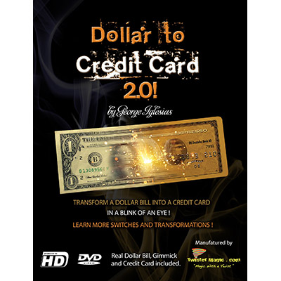 Dollar to Credit Card 2.0 (Gimmick and Online Instructions) by Twister Magic Trick