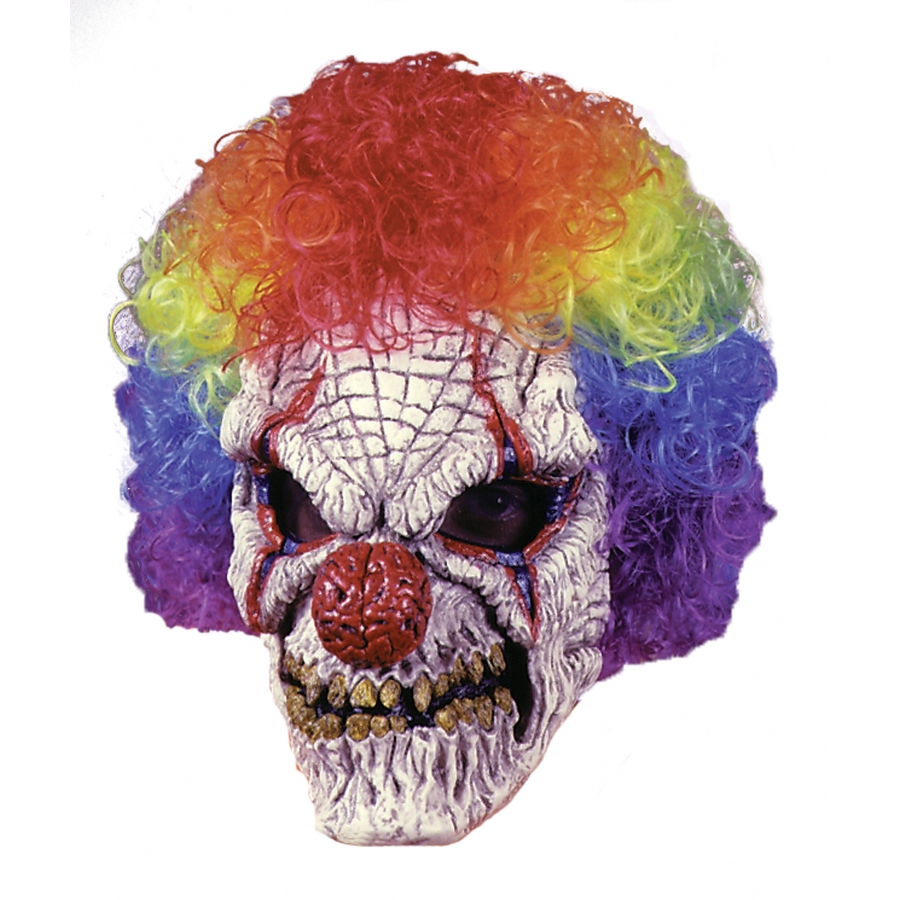 Horror Clown Mask With Wig by Fearsome F