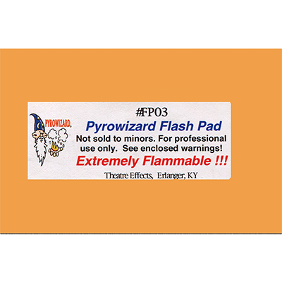Theatre Effects Pyrowizard Flash Paper Sheets 2\"x3\" 20 sheets