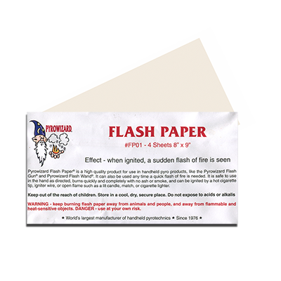 Theatre Effects Pyrowizard Flash Paper Sheets 4 sheets 8\"x9\"