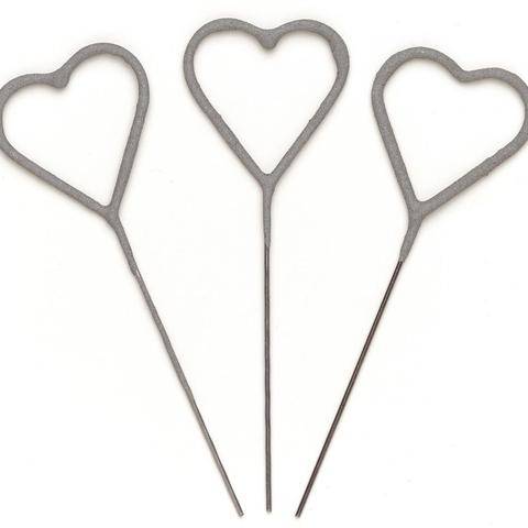 Heart Shaped Sparklers Box of 6