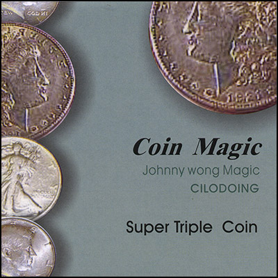 Super Triple Coin (with DVD) by Johnny Wong Trick