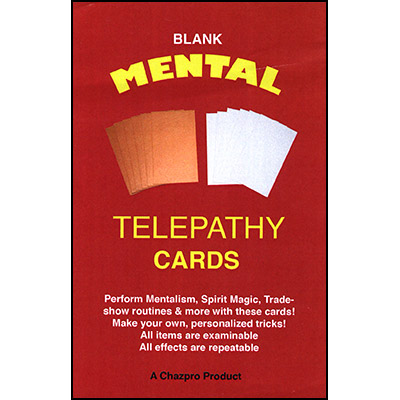 Mental Telepathy Cards (BLANK) by Chazpro Magic Trick