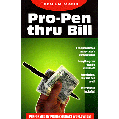 Pro Pen Through Bill by Premium Magic Trick