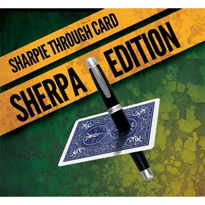 Sharpie Through Card SHERPA Version (DVD and Gimmick) Red by Alakazam Magic DVD