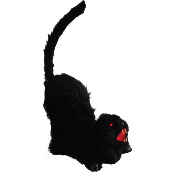 Sinister Black Cat Animated 14 Inches