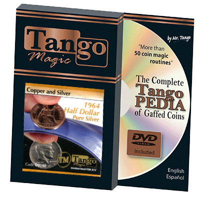 Copper and Silver Half Dollar 1964 (w/DVD) (D0140) by Tango Tricks