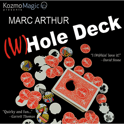 The (W)Hole Deck Red (Gimmicks and Online Instructions) by Marc Arthur and Kozmomagic Trick