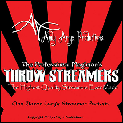 Throw Streamers WHITE by Andy Amyx( 1dozen=1 unit) Trick
