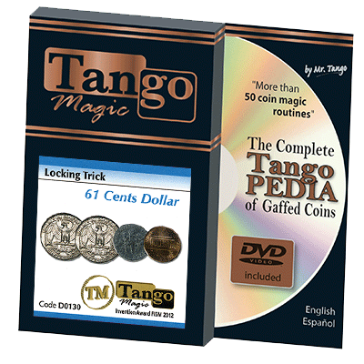 Locking Trick 61 cents (w/DVD)(2 Quarters 1 Dime 1 Penny) by Tango Trick (D0130)
