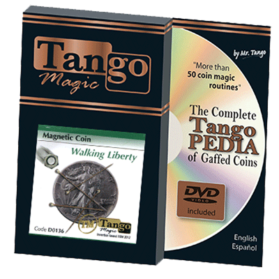 Magnetic Coin Walking Liberty (w/DVD) (D0136) by Tango Tricks
