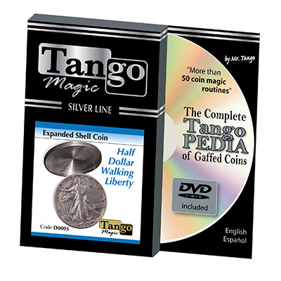 Tango Silver Line Expanded Shell Walking Liberty (w/DVD) (D0005) by Tango Trick