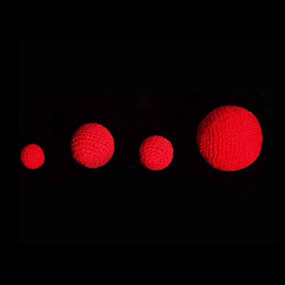 1.75 inch Crochet Balls (Red) by Uday Tr