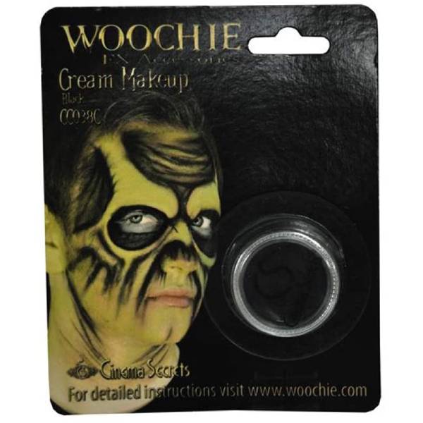 Woochie Cream Makeup Professional Quality Halloween and Costume Makeup Black